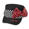 Disney Hat - Baseball Cap - Minnie Mouse Flat Top - Sequined Bow -Disney Shop 1a964c463862054