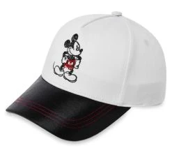 Disney Hat - Baseball Cap - Mickey Mouse Sequined - Black & White