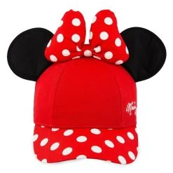 Disney Hat - Baseball Cap - Minnie Mouse With Ears - Red - Youth