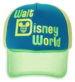 Disney Hat - Baseball Cap - Walt Disney World Neon Visor