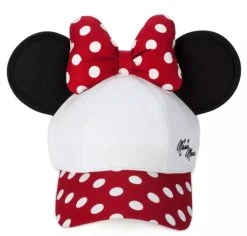 Disney Hat - Baseball Cap - Minnie Mouse Ears - White & Red